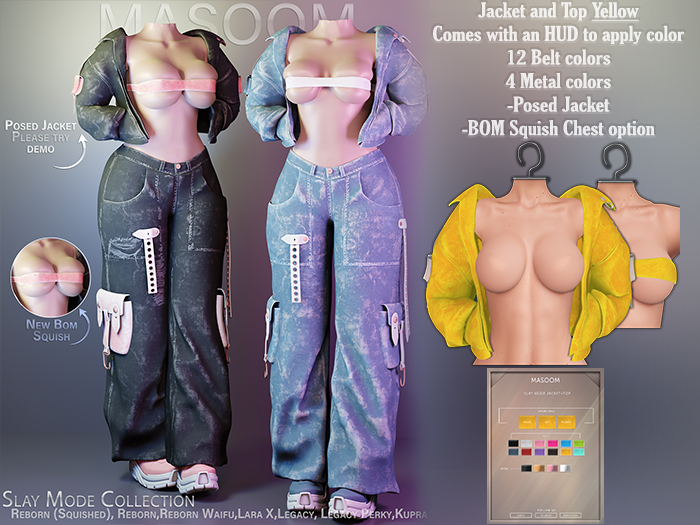[[ Masoom ]] Slay Mode Jacket and Top - Yellow