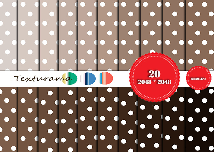 SHADES OF BROWN POLDA DOTS (add)