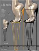 : A75 : Ella Heels Color Black