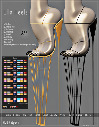 : A75 : Ella Heels With Hud Fatpack