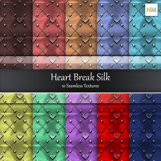 Heart Break Silk Fabric Textures 1024x1024 NM