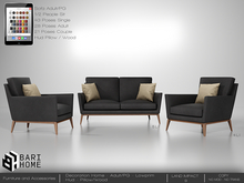 [BARI HOME] Varuna Set - Sofa Black