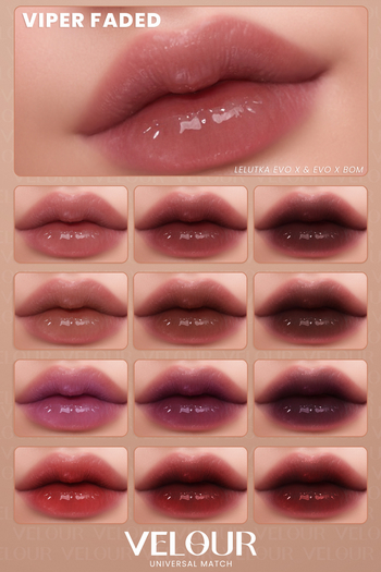 VELOUR "VIPER" FADED LIPSTICK