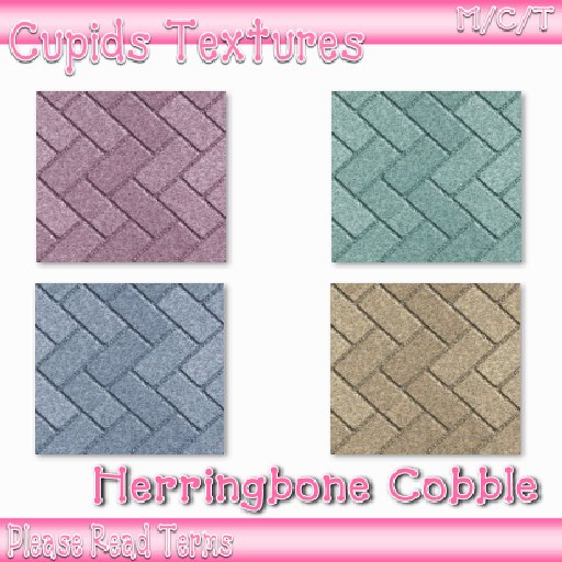 HERRINGBONE COBBLE TEXTURE