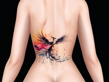 Ravenstone - 2K Phoenix Watercolours Back Tattoo BOM T4