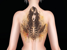 Ravenstone - 2K Goth Back Tattoo BOM T26