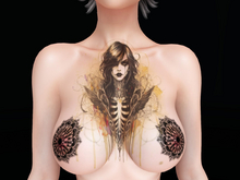 Ravenstone - 2K Skull Goth Tattoo BOM Chest T26
