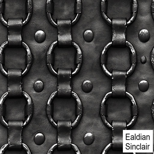 Worn Leather With Metal Rings Seamless Texture