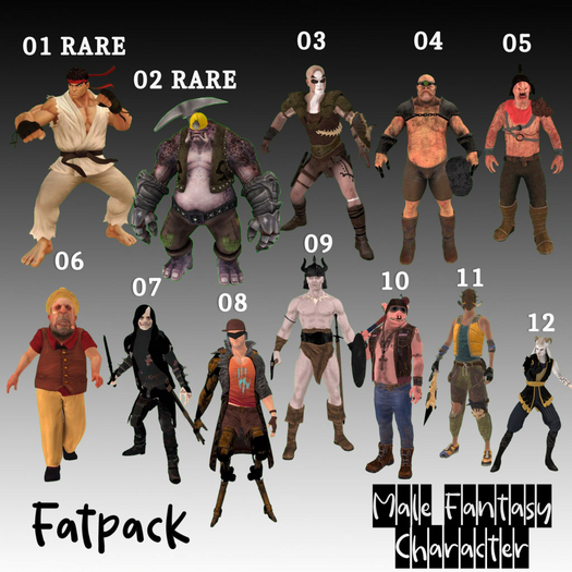 Fatpack Male Fantasy Characters