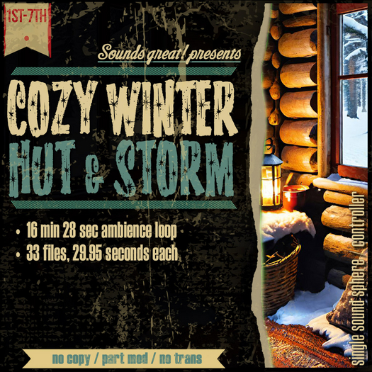 Sounds Great! Single Controller - Cozy Hut & Storm Outside