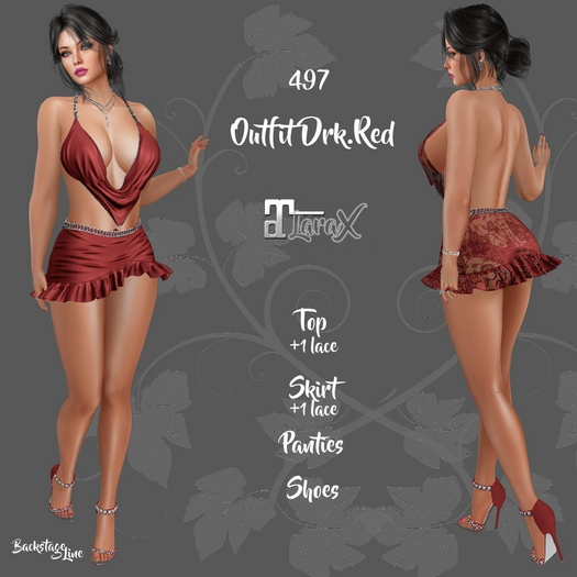 497 Outfit Drk.Red - LaraX