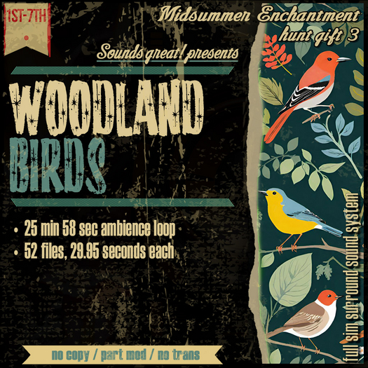 Sounds Great! Ambient System - Hunt Gift: Woodland Birds