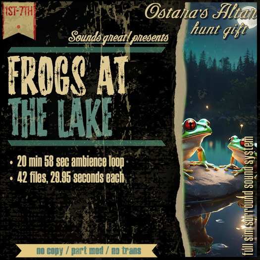 Sounds Great! Ambient System - Hunt Prize: Frogs At the Lake