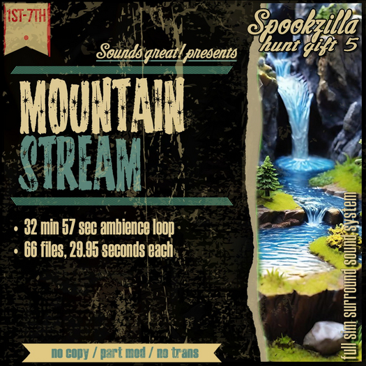 Sounds Great! Ambient System - Hunt Prize: Mountain Stream