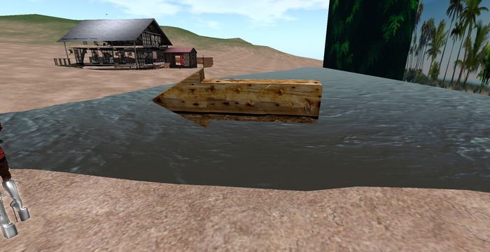 wooden directional arrow