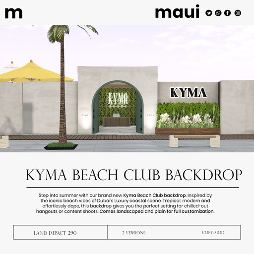 Maui - KYMA Beach Club Backdrop