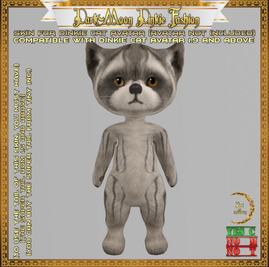 *DM* Dinkie Raccoon Natural Skin