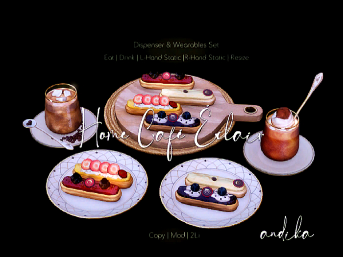 ADD/andika{Home Cafe Eclair}Dispenser&Wearable Set