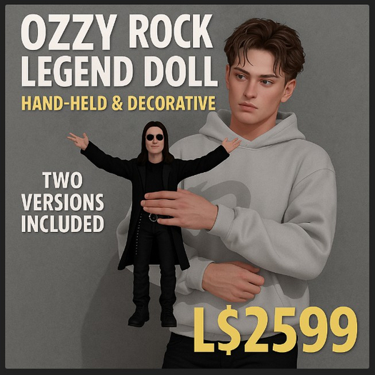  Ozzy Rock Legend Doll – Hand-Held & Decorative Collectible (Two Versions Included)