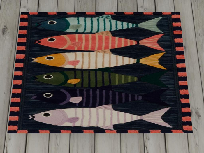 Rug- Fish Pastel Dark