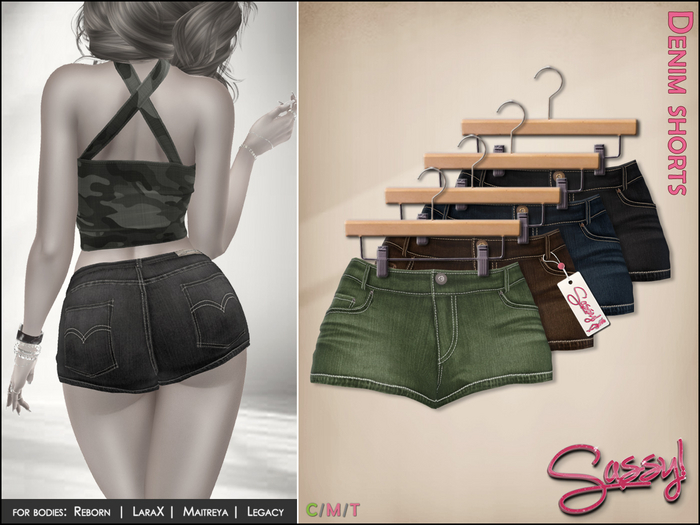 ~Sassy!~ Denim shorts - dark pack