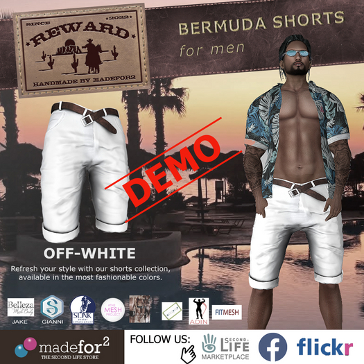 Shorts Bermuda Off white *** REWARD ***  for men Demo