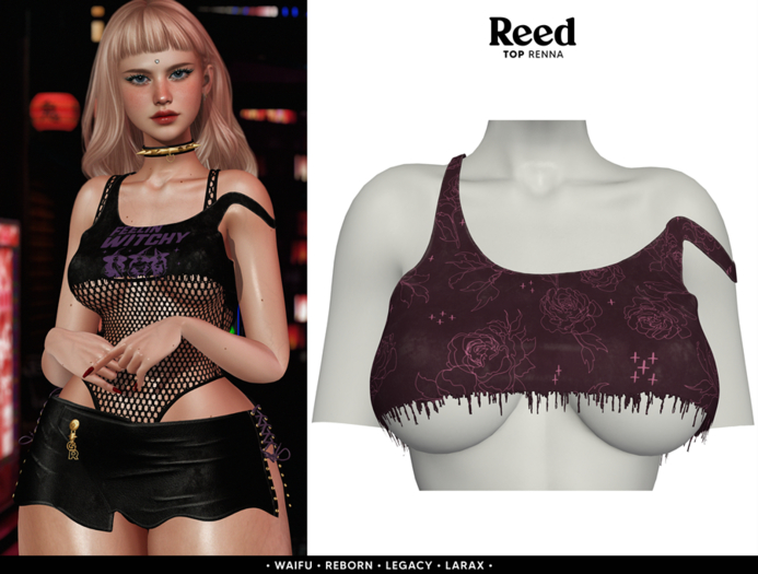 REED x GALAGHER - RENNA TOP WINE PRINT