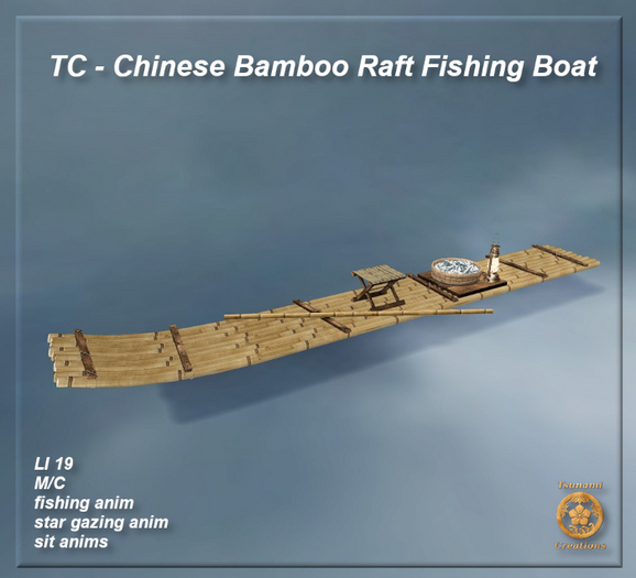 TC - Chinese Bamboo Raft Fishing Boat