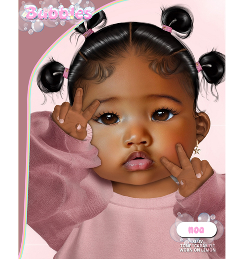 ' BUBBLES. Noa Skin "CARAMEL" (Lemon)