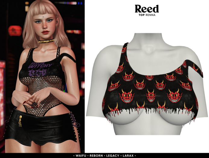REED x GALAGHER - RENNA TOP BLACK DEVIL