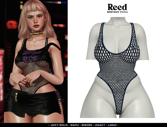 REED x GALAGHER - RENNA BODYSUIT BLUE