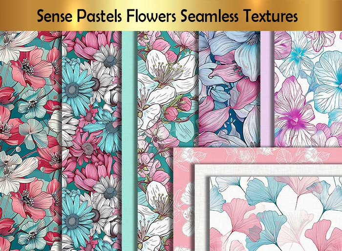 Sense Pastels Flowers Seamless Textures E