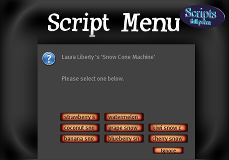 Second Life Marketplace - Menu Script (copy/trans)