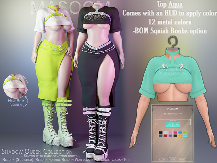 [[ Masoom ]] Shadow Queen Top - Aqua
