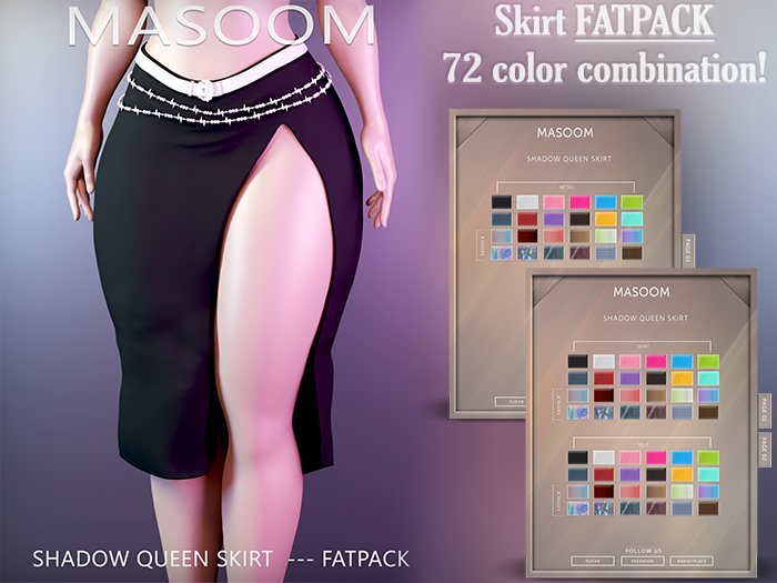 [[ Masoom ]] Shadow Queen Skirt - ALL Bodies FATPACK