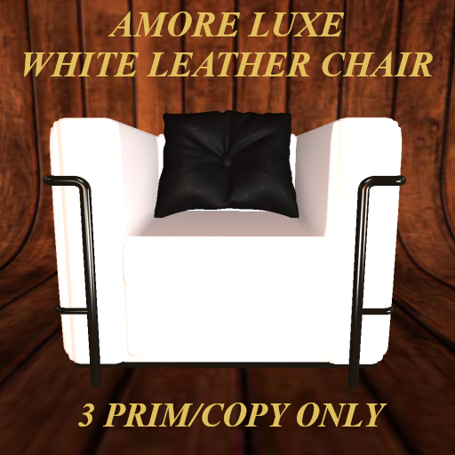 AMORE  LUXE WHITE LEATHER CHAIR