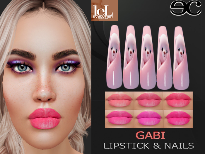 *EC* Gabi Lipstick+Coffin Nails-LeL EvoX