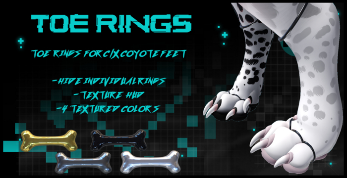 [AN] C/X Coyote Leg Toe Rings