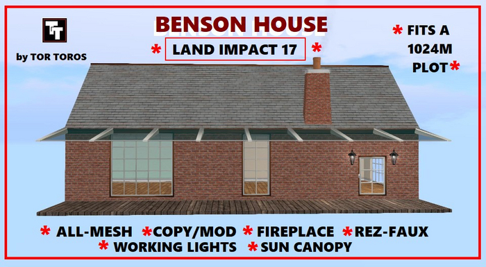 BENSON HOUSE 17Li (Boxed) LOW PRIM HOUSE