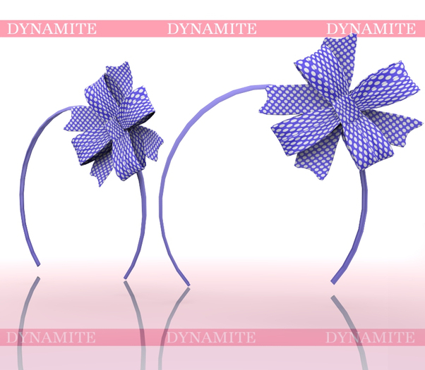 Bow Flower Headband, Unrigged Mesh