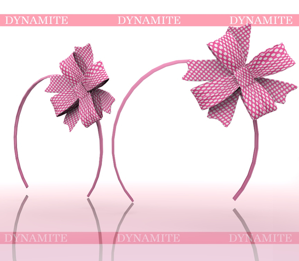 Bow Flower Headband, Unrigged Mesh