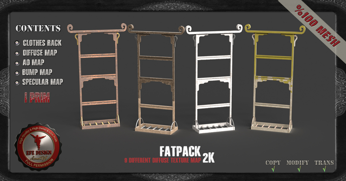(Efe Design) Traditional Clothes Rack Fatpack Fullperm