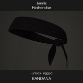 *JMU* Bandana Cotton Black (add)