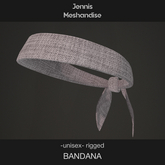 Unisex Rigged Bandana – Plain Grey Cotton Headband