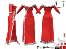 Full Perm Off-Shoulder Long Red Dress Gown Slink, Belleza, Ocacin Stnd, Tonic, Maitreya 5.3 LaraX, Legacy, Ebody Reborn