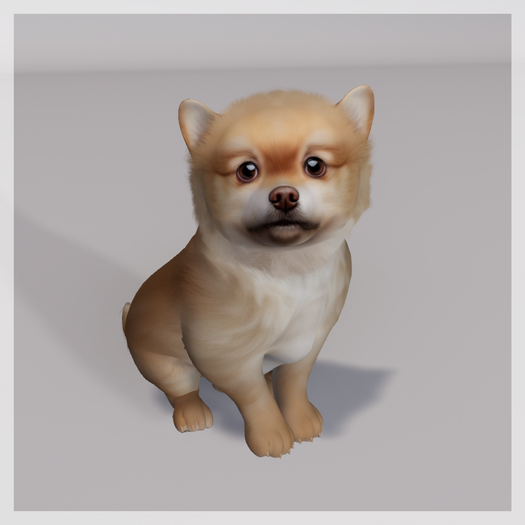 Zooby Animesh Puppy Small Tan Pom