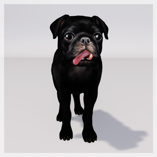 Zooby Animesh Puppy Black Pug