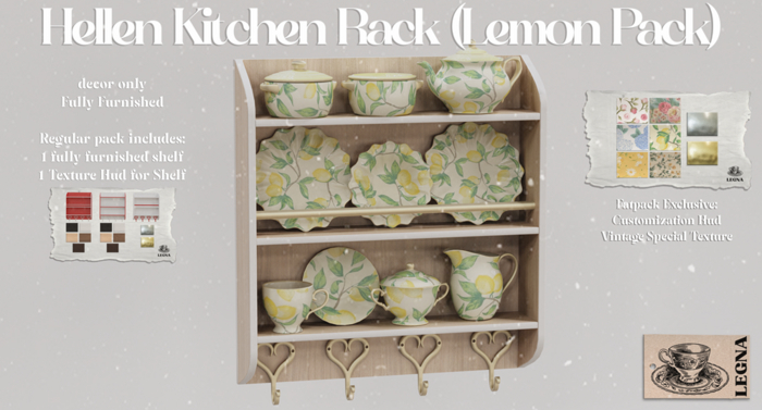 - Legna - Hellen Kitchen Rack (Lemon Pack)
