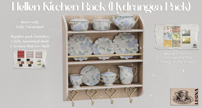 - Legna - Hellen Kitchen Rack (Hydrangea Pack)