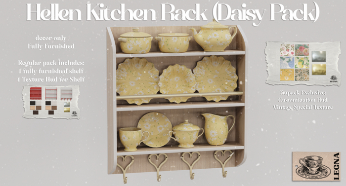 - Legna - Hellen Kitchen Rack (Daisy Pack)